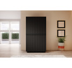 Šatní skříň Nicole, černý mat / černé úchyty