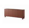 Komoda czterodrzwiowa Sonatia II na nogach kulach 200 cm - burgund