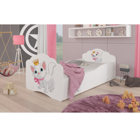 Ágy matraccal és fiókkal CASIMO CAT 160x80 Fehér Ágy matraccal és fiókkal CASIMO CAT 160x80 Fehér