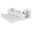 Kétszemélyes ágy matracokkal CASIMO II ELEPHANT 160x80 Fehér