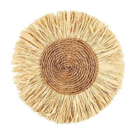 Kerek raffia dekoráció, 37 cm