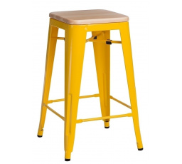 Paris Wood bárszék 75 cm sárga természetes fenyő