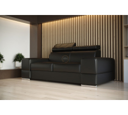 SOFA ROYAL II 225 CM - Czarna eko skóra