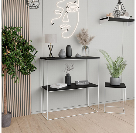 Konsola podwójna Lumia II 80x30x80- w różnych kolorach - Czarny MiniPearl , Biały Mat