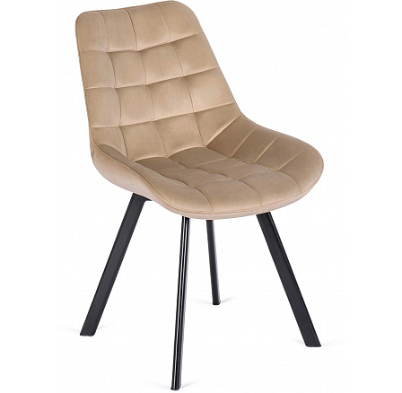 Krzesło RICK Beżowe Welurowe