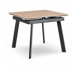 Stół LARES Ceramiczny Rozkładany 90-150 cm Dąb/Czarny