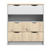 Komód 3S - JOY I 03, Fehér/Tölgy Artisan