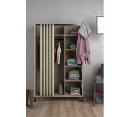 Šatní skříň HARMONY 119, Jackson hickory/Béžová