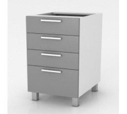 Kuchyňská skříňka Natanya SZ60 4SZ šedý lesk