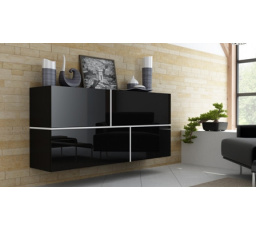 GOYA komód, fekete/fehér