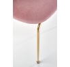 Étkezőszék K385, Világos rózsaszín/Arany