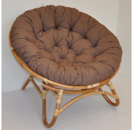 Dewata rattan fotel barna melír párnával