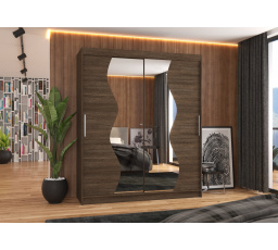 Tolóajtós szekrény tükörrel MEDISON 180 Choco+Choco