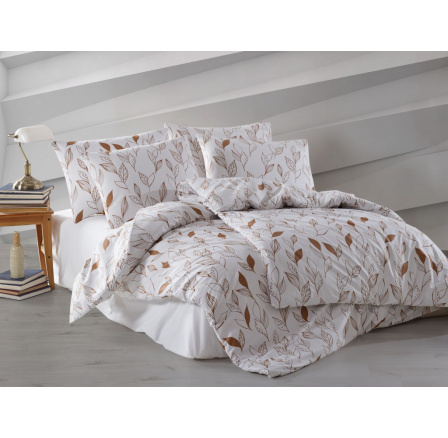 Prodloužené povlečení bavlna 140x220, 70x90cm Monaco hnědé