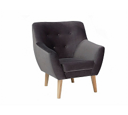 NORDIC 1 Velvet fotel, szürke Bluvel 14/bükk