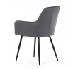 Jídelní židle, šedá, sametová látka, DCH-215 GREY4