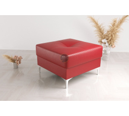 PUFA ORION TOSCANIA 70X70 CM SKÓRA NATURALNA - Skóra czerwona