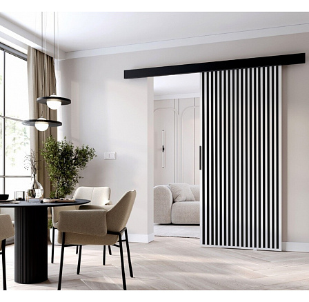 Posuvné dveře STANDART MIX L90, Bílá/Černá