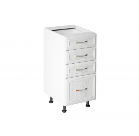 Szicília alsó konyhaszekrény D40S4, fehér