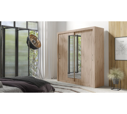 IN BOX 200 gardróbszekrény tükörrel, Estana Tölgy