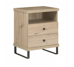 Éjjeliszekrény CALI C-17, Artisan/Fekete matt