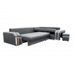 Rohová sedací souprava Avanti L tm.šedá/černá