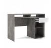 Psací stůl FELIX 488, Bílý lesk/ šedá