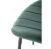 Étkezőszék K538 VELVET, Sötétzöld Bluvel 78/Fekete