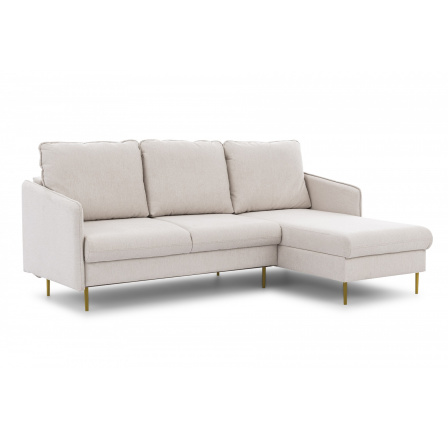 Narożnik Taila Mini z funkcją spania / Loft 01 / złote nogi / strona prawa Narożnik Taila Mini z funkcją spania / Loft 01 / złote nogi / strona prawa