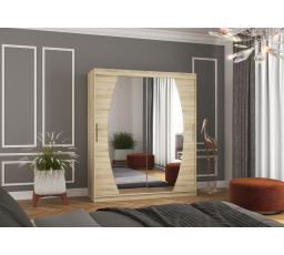 Tolóajtós szekrény tükörrel BALTIMORE 180 Sonoma+Sonoma