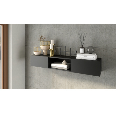 Lanzzi 135 Czarny Mat/Dąb Artisan Czarny Mat 120x20