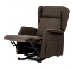 Polohovací křeslo, elektrické kabelové ovládání, hnědá, látka, TV-1190 BR2