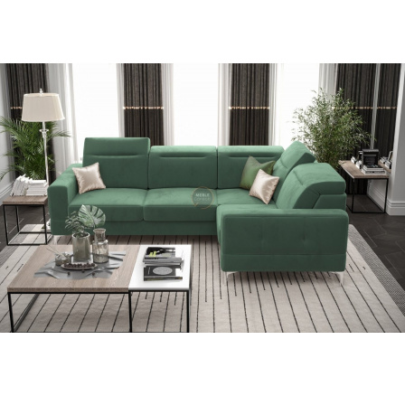 NAROŻNIK MALIBU 250X180 CM - prawa , Odcienie ciemnej mięty NAROŻNIK MALIBU 250X180 CM - prawa , Odcienie ciemnej mięty