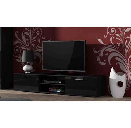 Tv komoda SOHO 180, černá/černý lesk