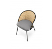 Étkezőszék K508, Szürke/Rattan/Fekete