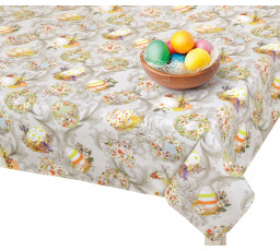 Velikonoční ubrus vajíčka na šedé