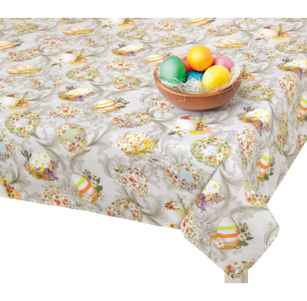 Velikonoční ubrus vajíčka na šedé