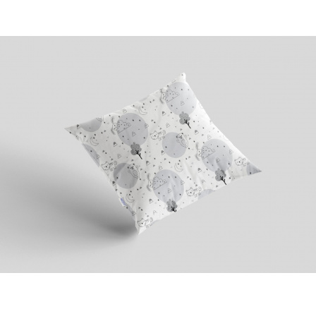 Bavlněný povlak na polštář 40x40 cm s dětským motivem zvířátka v zahradě