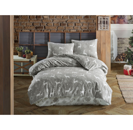 Flanelové francouzské povlečení 240x220, 70x90 cm Escama grey Flanelové francouzské povlečení 240x220, 70x90 cm Escama grey
