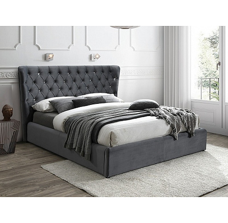CARVEN Velvet ágy, 160x200 cm, szürke Bluvel 14