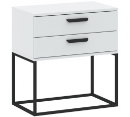Éjjeliszekrény 2S 60 NR6, Fehér/Fekete