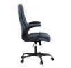 Kancelářské křeslo, houpací mechanismus, modrá ekokůže, KA-Y344 BLUE