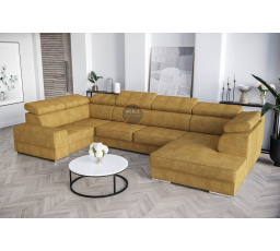 NAROŻNIK ROYAL MAX I 210x375x185 - lewa , Odcienie żółtego