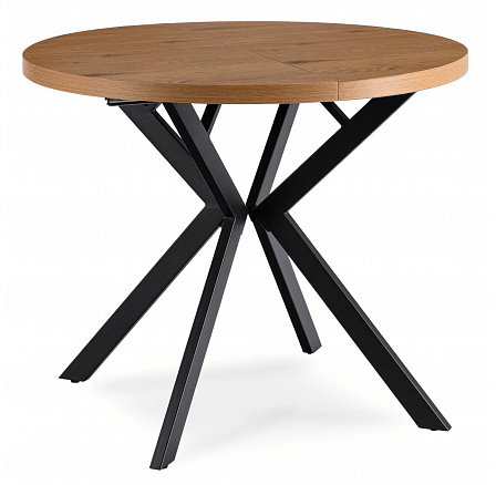 Stół DORIAN Rozkładany 80-160 cm Dąb Złoty/Czarny