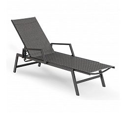 Leżak Ogrodowy ROULE Technorattan Czarny