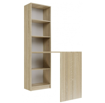 Psací stůl s knihovnou MALVÍNA, Dub sonoma