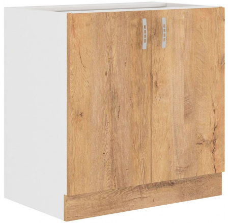 Kuchyňská dolní skříňka SALLY 80-D-2F-BB, Dub lefkas