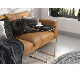 Segédasztal DRU Arany+Fekete