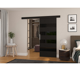 MILOU 86 Fali tolóajtó Black+Black Lacobel