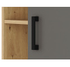 FINI 03 korpus dąb artisan/front biały/wstawka antracyt - regał